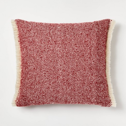 Red and beige pillows sale