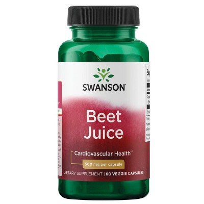 Swanson Beet Juice 500 mg 60 Veggie Capsules.