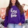 Simply Sage Market Women's Graphic Sweatshirt Hey Boo Cursive Puff Print - 2 of 4