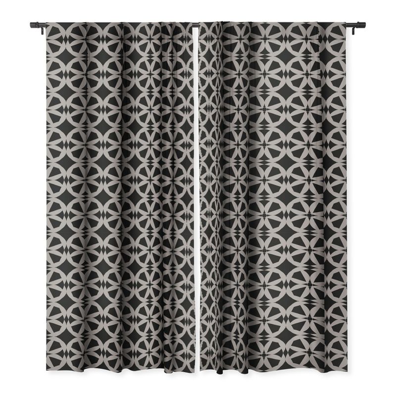 Mirimo Provencal Black Set of 2 Panel Blackout Window Curtain - Deny Designs, 1 of 5