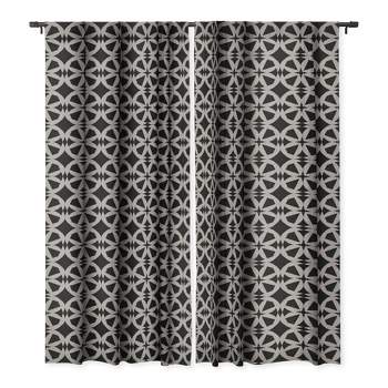 Mirimo Provencal Black Set of 2 Panel Blackout Window Curtain - Deny Designs