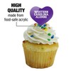 NCAA Western Carolina Alumni Heart Love Cupcake Picks Toppers Decoration Set of 6 - 3 of 4