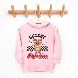 The Juniper Shop Cutest Reindeer At The Pole Toddler Graphic Hoodie - 1 of 3