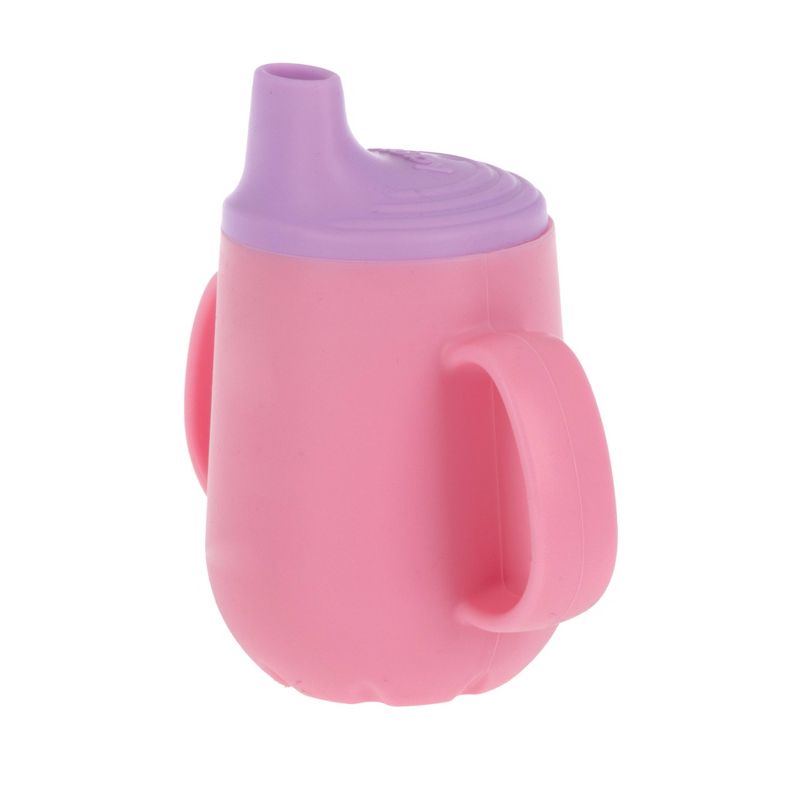 Nuby 4oz 2 Handle Silicone Cup with Straw and Spout - Girl, 4 of 8