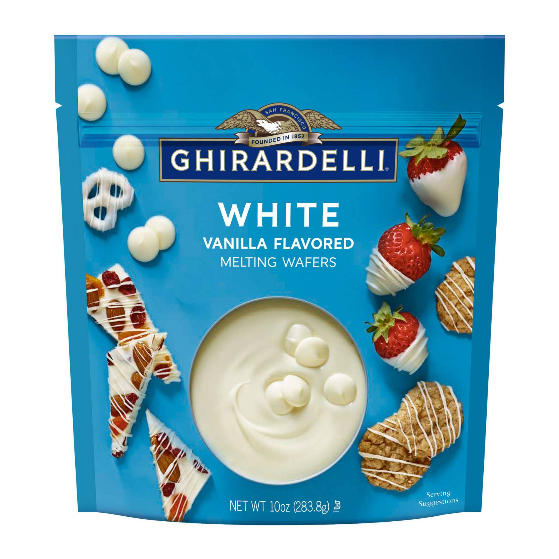 GHIRARDELLI White Vanilla Flavored Melting Wafers - 10oz