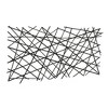 HomeRoots 25" X 49" Black Abstract Lines Metal Hanging Dimensional Sculpture - 4 of 4