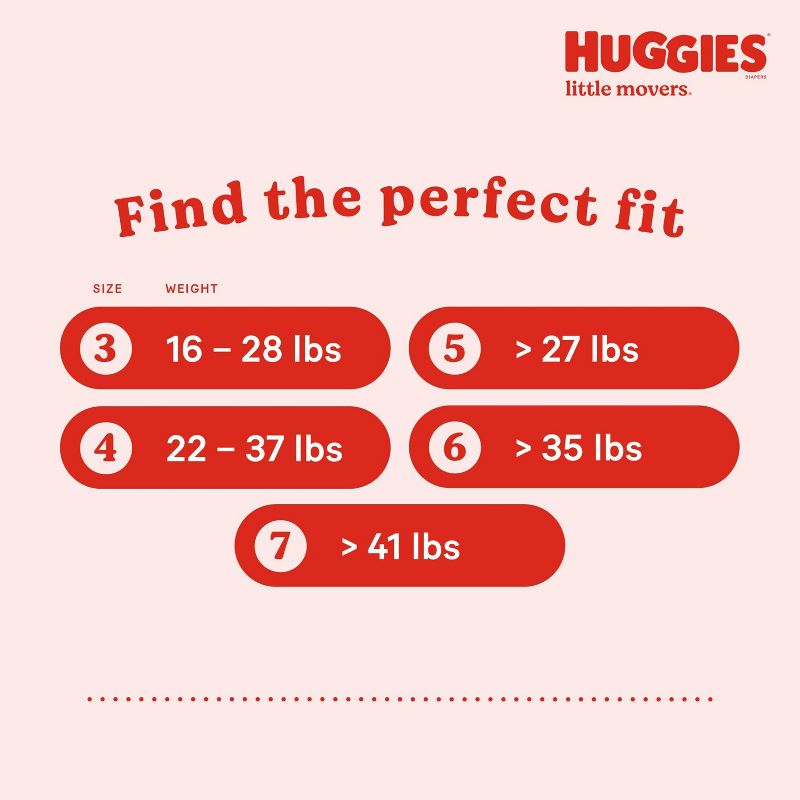 Huggies Little Movers Baby Disposable Diapers - (Select Size and Count), 3 of 19