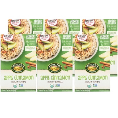 Photo 1 of **8/13/24**
Nature's Path Apple Cinnamon Instant Oatmeal - Case of 6/14 oz