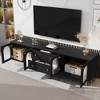 Modern TV Stand for TVs up to 75", 70.9'' Entertainment Center with Glass Door, Media Console Table, Storage Cabinet for Living Room Bedroom - 2 of 4