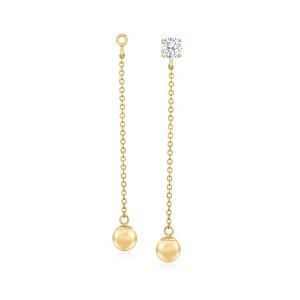 Ross-Simons 14kt Yellow Gold 6mm Ball Drop Earring Jackets - 1 of 4