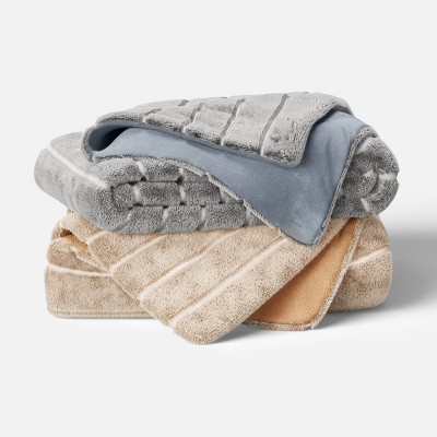 Channeled Marled Faux Fur Throw Blanket - Threshold™