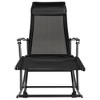vidaXL Patio Rocking Chair Steel and Textilene Black - 2 of 4