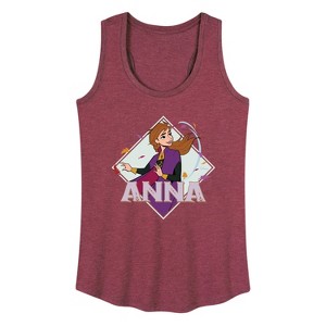 Women's - Frozen 2 - Anna Stirs Up Leaves Graphic Racerback Tank - 1 of 4