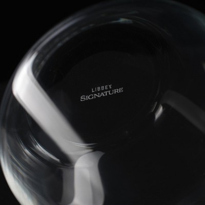 Libbey Signature Clear 21 oz Stemless White Wine Glasses Set of 4