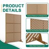 TUYOHW Metal Privacy Screen Outdoor, Decorative Privacy Panels, Freestanding Privacy Screen for Patio, Garden, Pool (White Square) - 4 of 4