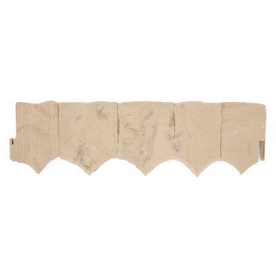 Natural Rock Beige Plastic Outdoor Edging Kit, 40 Pack