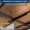 PAGED Outdoor Wall-Mounted Lean to Metal Awning Crafted with Heavy-duty Materials for Patio, Gardens, Backyard - 4 of 4