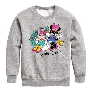 Boys' - Disney - Minnie and Tropicool Design Graphic Long Sleeve Fleece Sweatshirt - 1 of 4