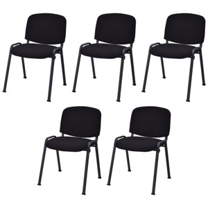 Tangkula Set of 5 Office Meeting Chair Elegant Conference Waiting Guest Reception Chairs - 1 of 4