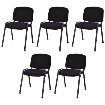 Tangkula Set of 5 Office Meeting Chair Elegant Conference Waiting Guest Reception Chairs