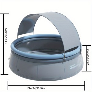 Vynxaria 141.73in/94.49ib/118.11in Outdoor Inflatable Pool Spacious Family Fun and Easy Setup - 1 of 4