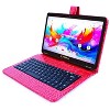LINSAY® 10.1" Octa Core  256GB Storage Android 15 Tablet Dual Camera Android with Red Crocodile Keyboard - 2 of 3