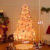 GOTGELIF Pre-Lit Dreamy Holiday Tree Pink 6Ft Christmas Tree with Twinkling Lights Xmas Decoration - 2 of 4
