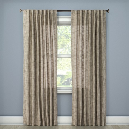 Textured Weave Back Tab Window Curtain Panel Threshold Target