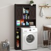 Over The Toilet Storage Cabinet with Sliding Door & Toilet Paper Holder Stand - 4 of 4