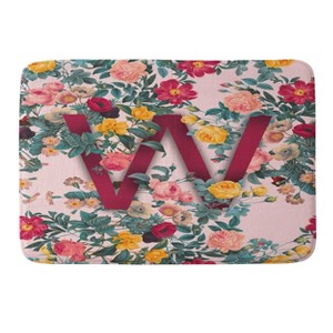 Deny Designs Burcu Korkmazyurek Summer Botanical Monogram Memory Foam Bath Mat - 1 of 4