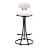 Okak 28" Bar Stool Set of 2 with Sponge Seat&Curved Legs, Upholstered Counter Height Barstools with Backrest for Kitchen Island, Bar - 4 of 4