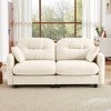 DOMETOUR Loveseat Cloud Sectional Couches Chenille Fabric, Tufted Cushion Backrest Design, Ergonomic Design, Fits Living Rooms - 3 of 4