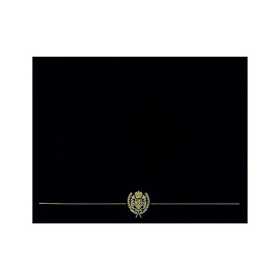 Masterpiece Studios Great Papers Classic Crest 9.38 x 12 Certificate Covers Black 903117S