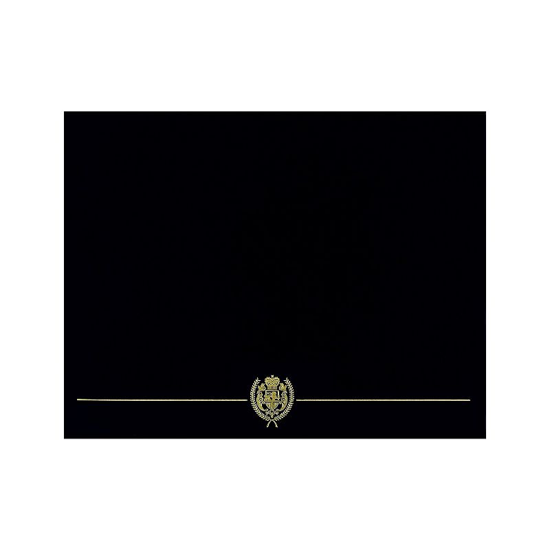 Masterpiece Studios Great Papers Classic Crest 9.38 x 12 Certificate Covers Black 903117S, 1 of 5