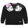 Seven Times Six Disney Women's Minnie and Mickey Face To Face L/S Lounge Pajama Top Black - 2 of 4