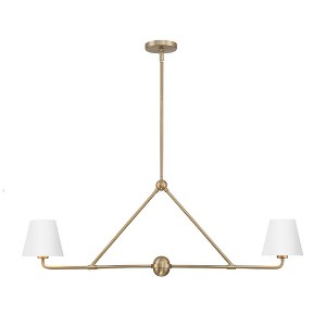 Crystorama Lighting Xavier 2 - Light Chandelier in  Vibrant Gold/White - 1 of 4
