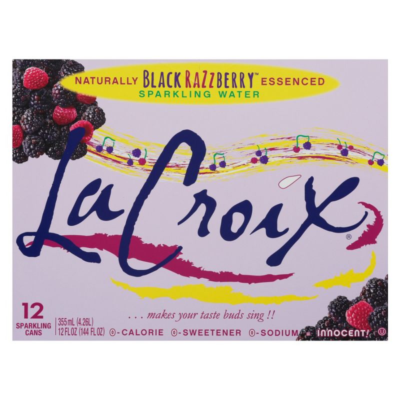 La Croix Black Razzberry Sparkling Water - Case of 2/12 pack, 12 oz, 3 of 8