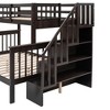 Stairway Twin-Over-Full Bunk Bed with Storage and Guard Rail for Bedroom - 2 of 4