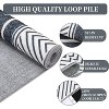 Washable Area Rugs, Modern Minimalist Bordered Geometric Print Carpet, Non Slip Low Pile Mat for Bedroom Living Room Farmhouse Nursery Home Office - 3 of 4