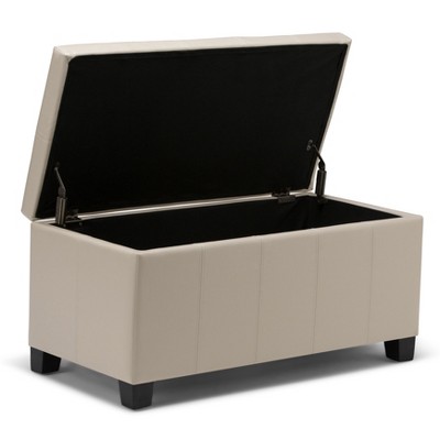 NicBex Faux Leather Storage Ottoman Bench,Storage Ottoman with Stitched Design and Nailhead Trim,Modern Storage Bench for Living Room,Bedroom