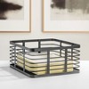 Metal Pantry Basket with Handles - Set of 2 - Matte Black - 4 of 4