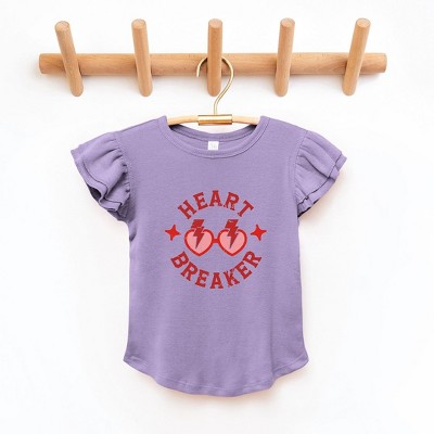 The Juniper Shop Heart Breaker Sunglasses Toddler Flutter Sleeve Tee