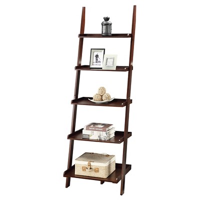 Ladder Shelf Espresso Target, Carson Leaning Bookcase Espresso