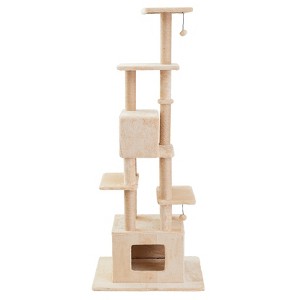 Two by Two Augusta - Beige Scratching Post Cat Furniture - 72 in. Tall - 1 of 4