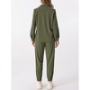 Allegra K Women's 2 Piece Outfits Fall Long Sleeve Button Down Shirt and Pants Set Corduroy Tracksuit - 4 of 4