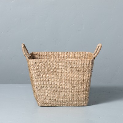 Photo 1 of Woven Seagrass Basket with Handles - Hearth & Hand™ with Magnolia