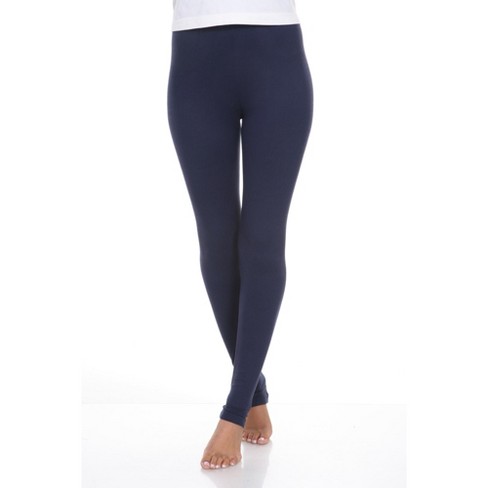 Women's Super Soft Solid Leggings Navy Large - White Mark