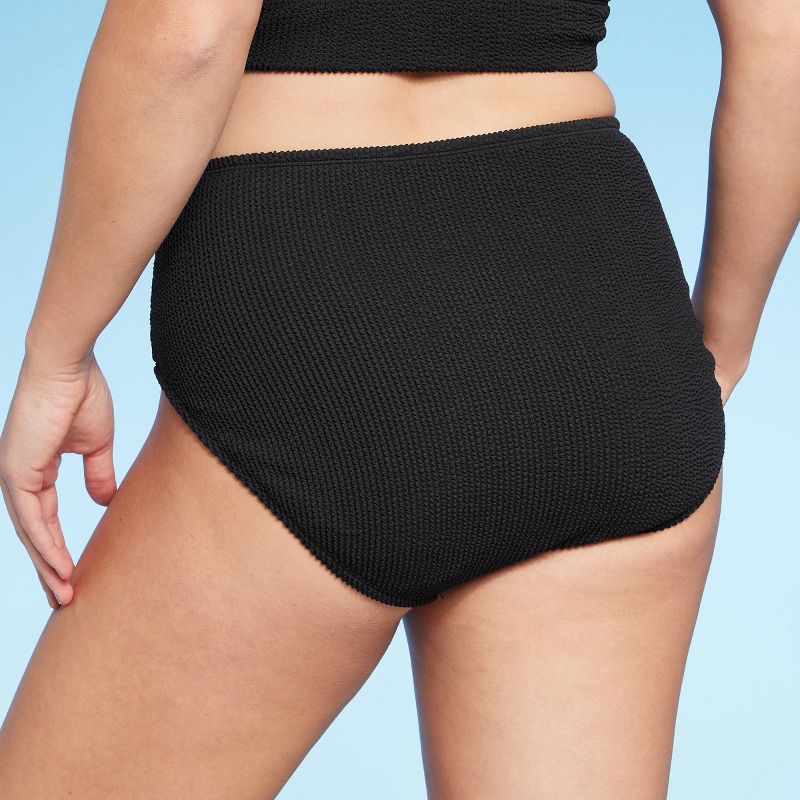 Women&#39;s Full Coverage Pucker Textured High Waist Bikini Bottom - Kona Sol&#8482;, 6 of 7