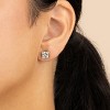 SHINE by Sterling Forever Sterling Silver Asscher Cut Bezel Set Stud Earrings - 2 of 4