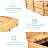 Best Choice Products 47x47-Inch Kids Wooden Outdoor Sandbox w/ 2 Foldable Bench Seats, Sand Protection, Liner - 4 of 4